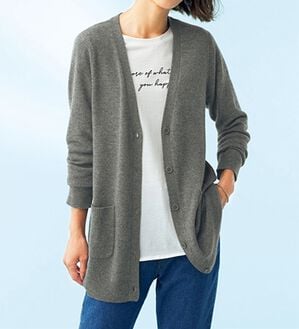 BELLUNA（ベルーナ）の「ずっとさわっていたくなる　ウールカシミヤカーディガン（ニットカーディガン）」｜詳細画像