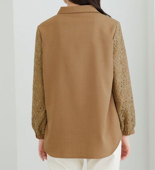 BELLUNA（ベルーナ）の「麻調素材袖レースブラウス（ブラウス）」｜詳細画像