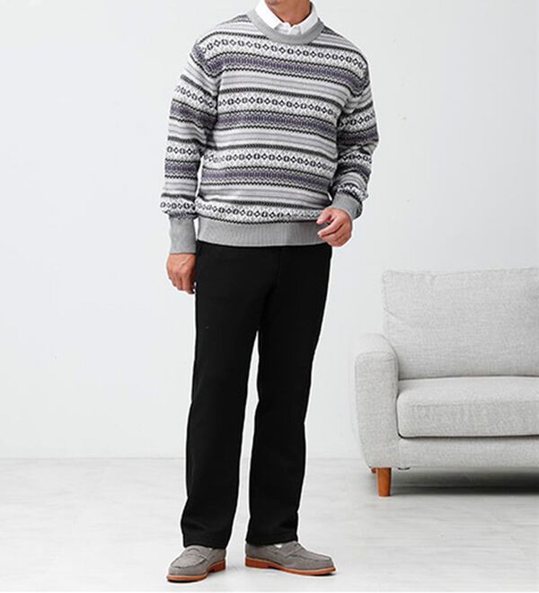 「＜コムルヴァン・オム＞お父さんの裏シャギー７得パンツ（メンズフルレングスパンツ）」｜詳細画像