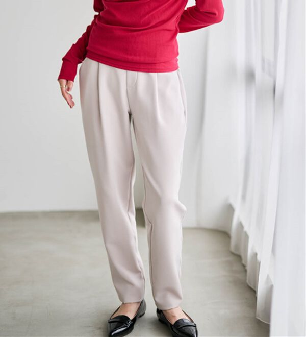 RANAN（ラナン）の「あったか！裏起毛美脚シルエットタックパンツ（フルレングスパンツ）」｜詳細画像