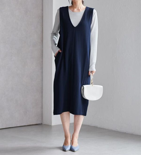 RANAN（ラナン）の「【選べる2丈】細見えが叶うジャンパースカート（ジャンパースカート）」｜詳細画像