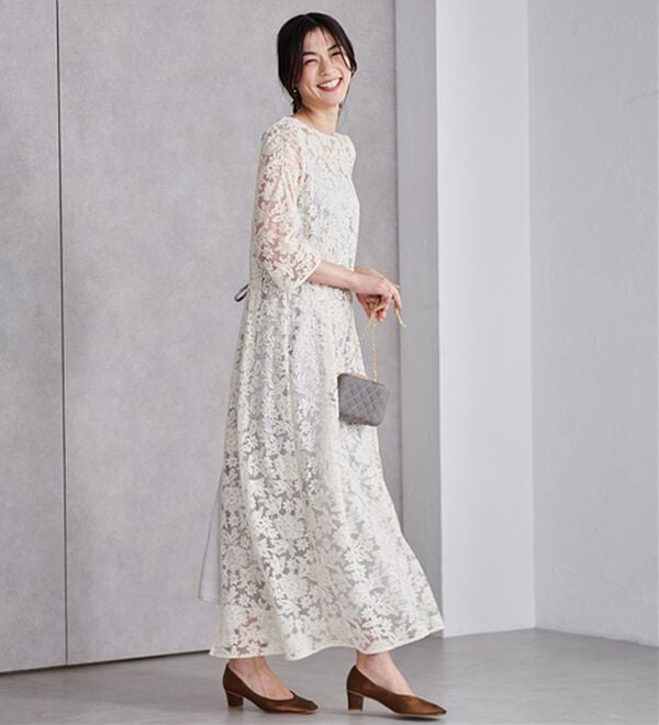 RANAN（ラナン）の「バックリボンデザインレースワンピース（その他ワンピース）」｜詳細画像