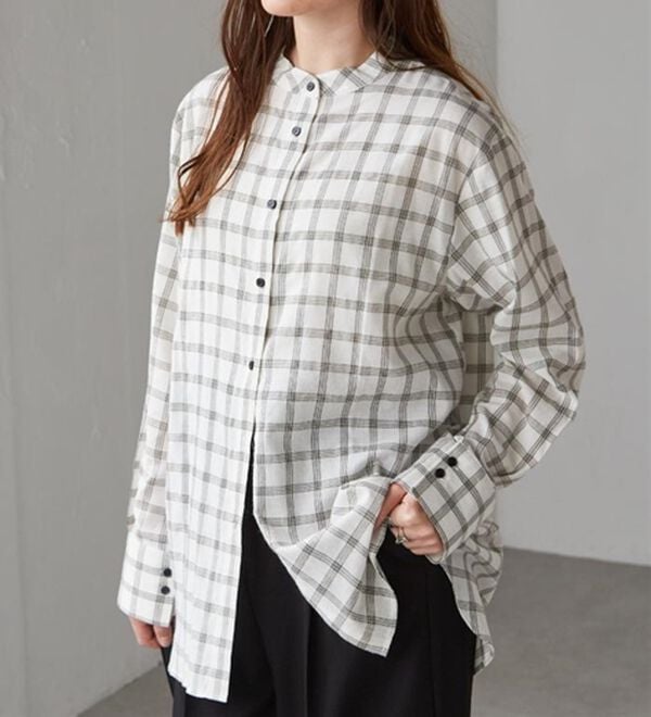 RANAN（ラナン）の「２ｗａｙボウタイチェックシャツ（シャツ）」｜詳細画像