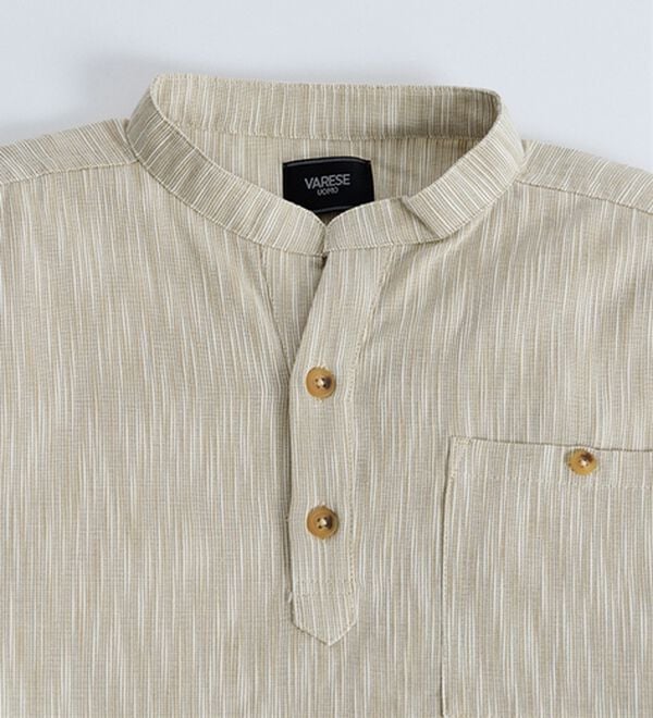 「ざっくり木綿のゆったりリラックスシャツ（メンズシャツ）」｜詳細画像