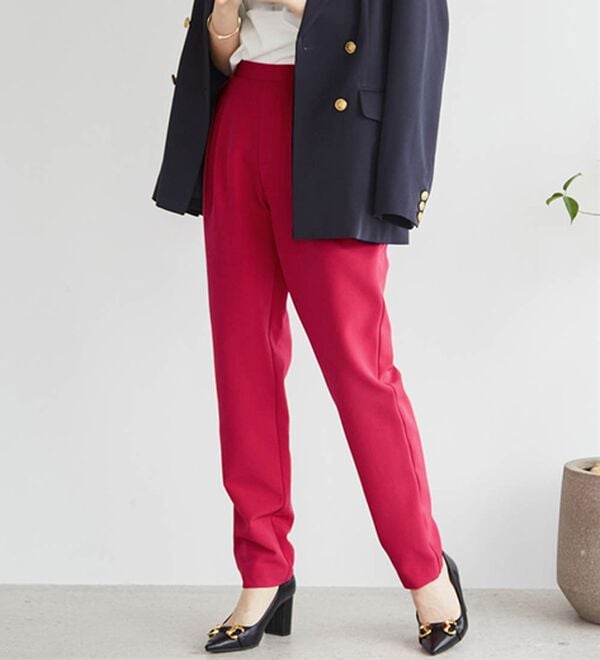 RANAN（ラナン）の「あったか！裏起毛美脚シルエットタックパンツ（フルレングスパンツ）」｜詳細画像