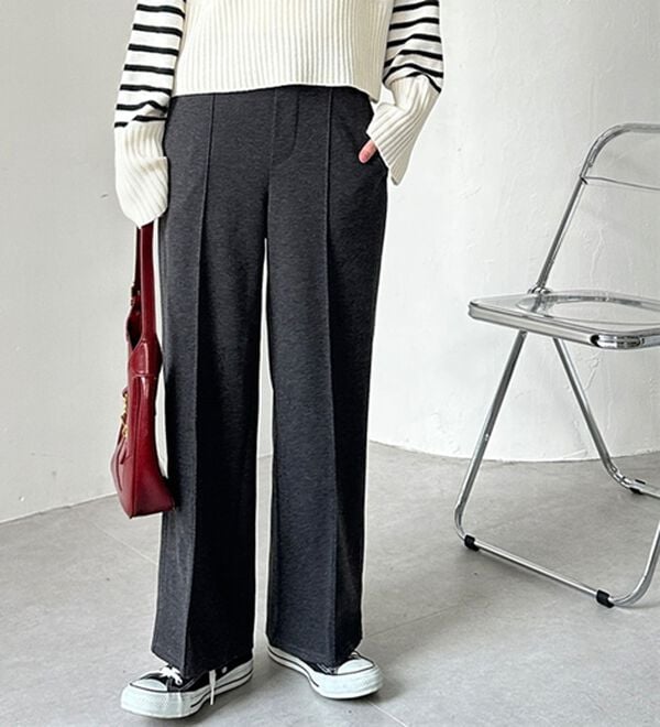 GeeRA（ジーラ）の「美脚ストレッチセミワイドパンツ（ワイドパンツ・ガウチョ）」｜詳細画像