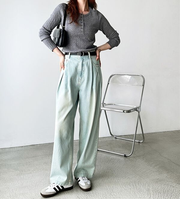 GeeRA（ジーラ）の「２タックワイドデニムパンツ（フルレングスパンツ）」｜詳細画像