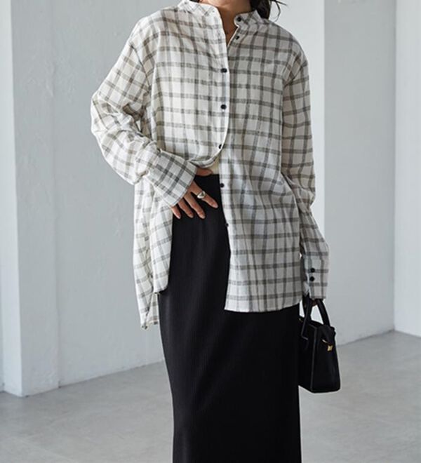 RANAN（ラナン）の「２ｗａｙボウタイチェックシャツ（シャツ）」｜詳細画像