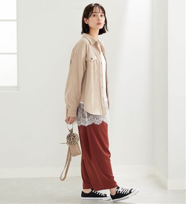 BELLUNA（ベルーナ）の「長さ調節可能！裾レース切替キャミソール（タンクトップ・キャミソール）」｜詳細画像