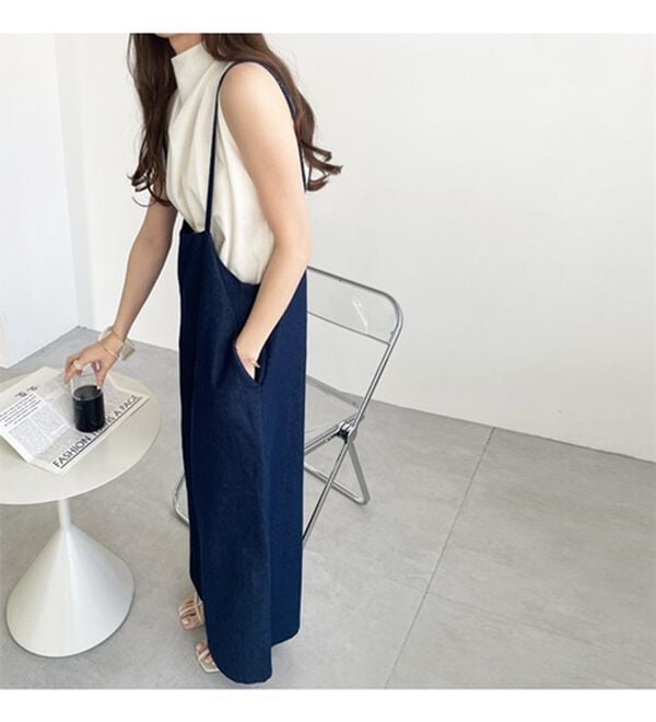 GeeRA（ジーラ）の「サロペットワイドパンツ（オールインワン）」｜詳細画像