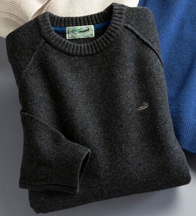 「＜クロコダイル＞天竺ニットクルーセーター（メンズニット・セーター）」