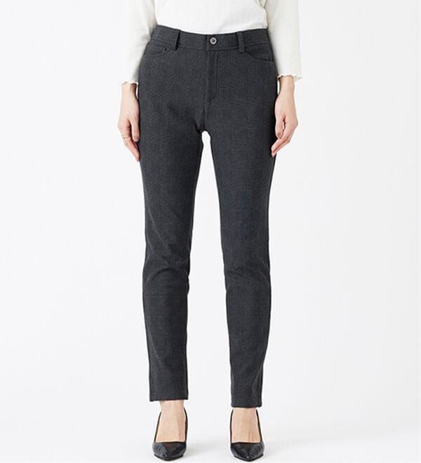 BELLUNA（ベルーナ）の「ウエストらくらく！ふっくら裏起毛ストレッチパンツ（フルレングスパンツ）」｜詳細画像