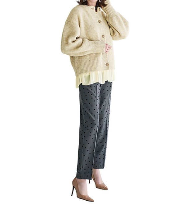 RANAN（ラナン）の「ドット柄プリントテーパードパンツ（フルレングスパンツ）」｜詳細画像