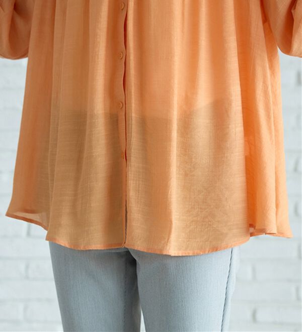 BELLUNA（ベルーナ）の「スラブ素材ギャザーデザインブラウス（ブラウス）」｜詳細画像