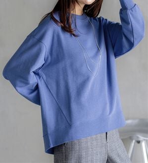BELLUNA（ベルーナ）の「軽やか綿混！大人サマ見えスウェット（カットソー）」｜ライラック