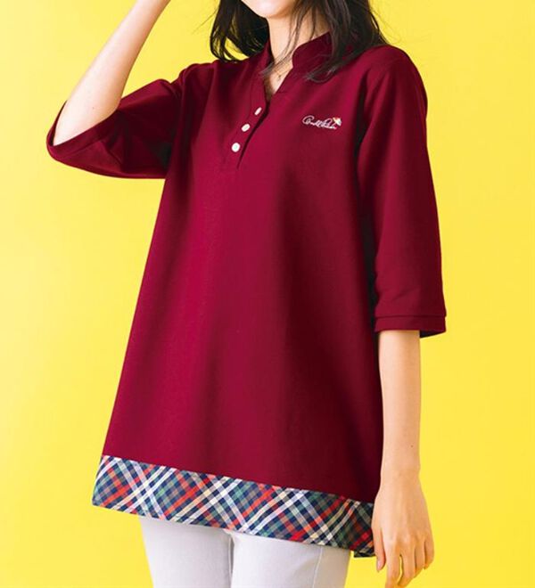 ルフラン（ルフラン）の「【Ａ．Ｐ】チェック決め手の鹿の子チュニック（チュニック）」｜詳細画像