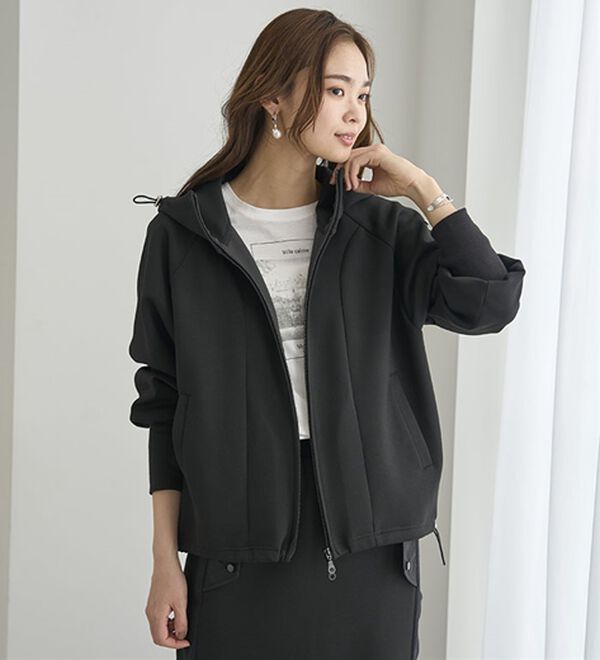 BELLUNA（ベルーナ）の「【ＳＭＡＲＴ　ＥＣＯ　ＪＥＲＳＥＹ】ダブルジップ切替パーカー（パーカー）」｜詳細画像