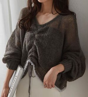 RANAN（ラナン）の「モヘアライク２ＷＡＹギャザーニット（ニット・セーター）」｜詳細画像