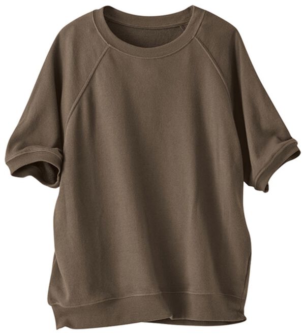 BELLUNA（ベルーナ）の「≪ＨｕｇＲｅａｍコットン≫裏毛半袖プルオーバー（カットソー）」｜詳細画像