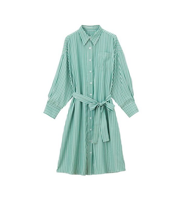 GeeRA（ジーラ）の「ミディ丈シャツワンピース（シャツワンピース）」｜詳細画像