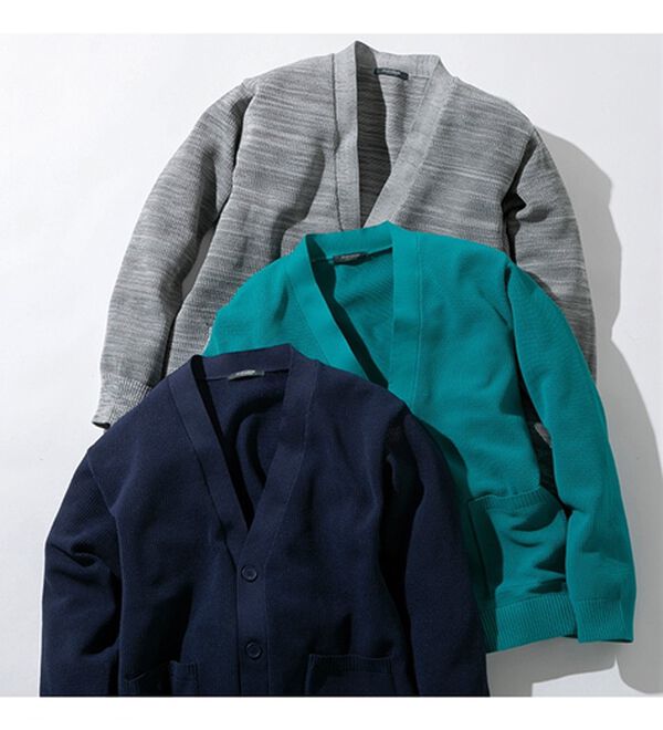 「涼感・軽量サマーカーディガン（メンズカーディガン）」｜詳細画像