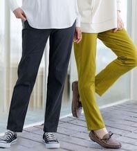 BELLUNA（ベルーナ）の「静電防止！蓄熱綿サテンストレッチカラーパンツ（フルレングスパンツ）」