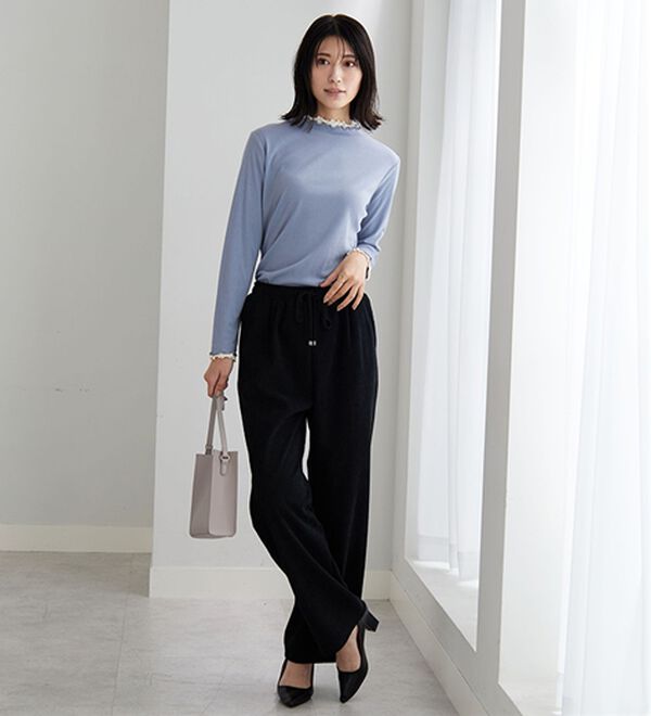 BELLUNA（ベルーナ）の「重ね着風フリル衿プルオーバー（カットソー）」｜詳細画像