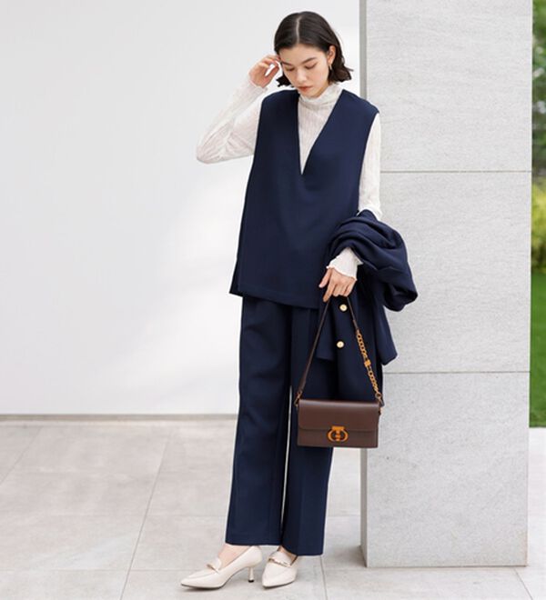 GeeRA（ジーラ）の「【入卒式/セレモニー】着回しベスト＆ジャケットセットスーツ（パンツスーツ）」｜詳細画像