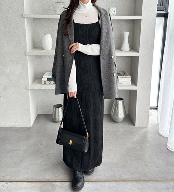 GeeRA（ジーラ）の「ウェーブジャガードキャミワンピース（その他ワンピース）」｜詳細画像