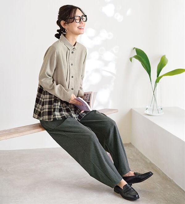 BELLUNA（ベルーナ）の「ウーリッシュジャージーコロンパンツ（フルレングスパンツ）」｜詳細画像