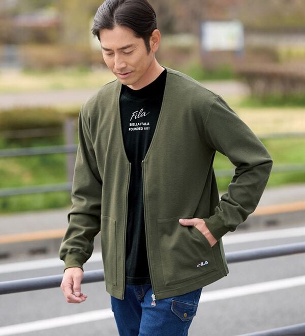 「＜フィラ＞ミラノリブカーデ＆Ｔシャツ（メンズＴシャツ）」｜詳細画像