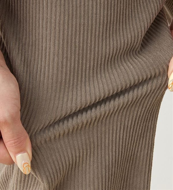 RANAN（ラナン）の「あったか裏ベロアニットコールフレアパンツ（フルレングスパンツ）」｜詳細画像