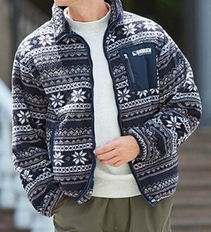 「総柄ボアブルゾン（メンズブルゾン）」｜詳細画像