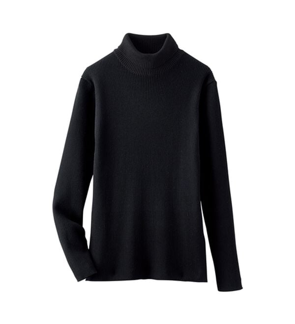 安心感あるプチプラニット】リブニットタートルネックプルオーバー