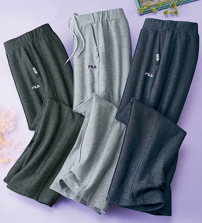 ルフラン（ルフラン）の「【３本組】＜ＦＩＬＡ＞セミワイド杢調すっきりラクするパンツ（セット商品（パンツ））」