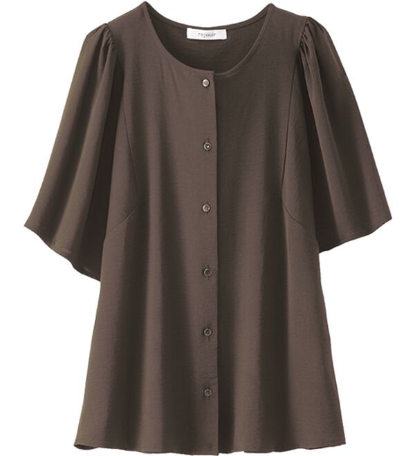 BELLUNA（ベルーナ）の「お手入れ楽々！ビンテージ素材ブラウス（ブラウス）」｜詳細画像