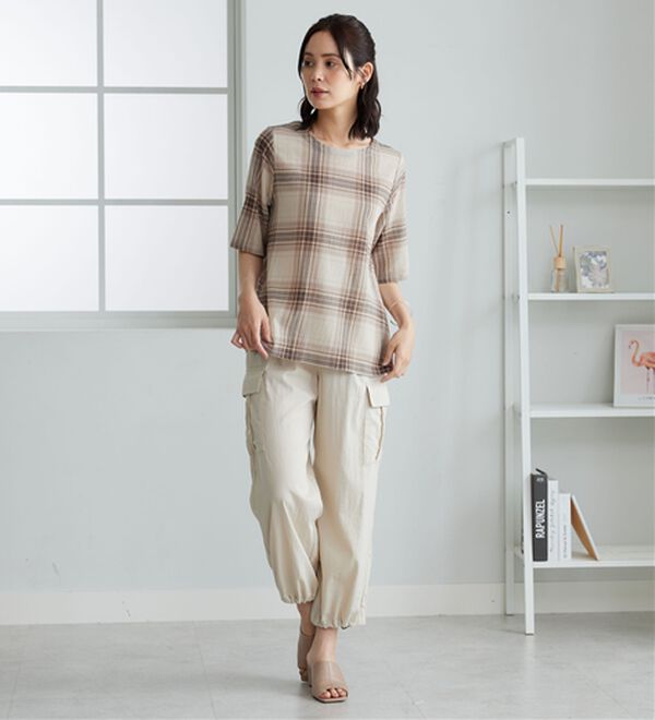 BELLUNA（ベルーナ）の「さらっと快適！Tシャツ見えブラウス（ブラウス）」｜詳細画像