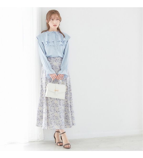 alotta（アロッタ）の「ラッフルカラーデザインブラウス（ブラウス）」｜詳細画像