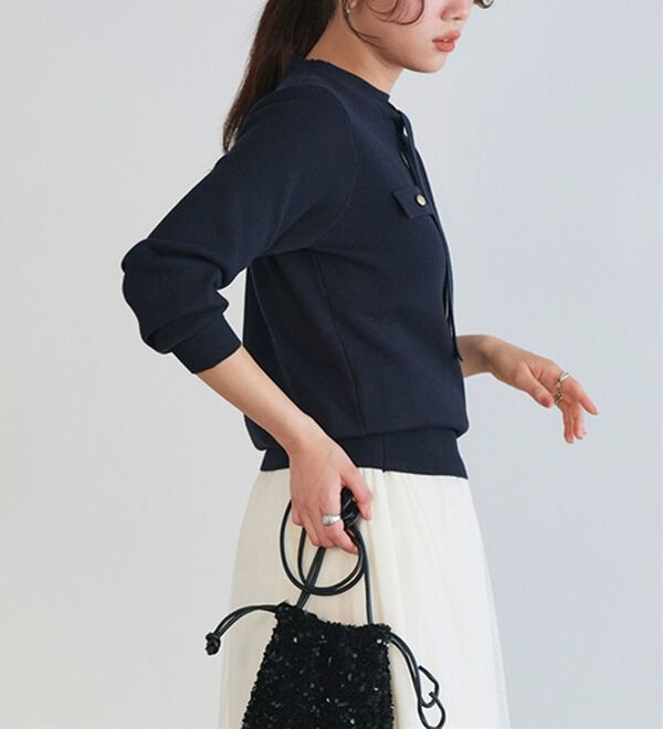 Pierrot（ピエロ）の「ボウタイポケットニット（ニット・セーター）」｜詳細画像