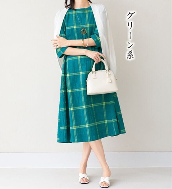 ルフラン（ルフラン）の「涼やか素材のゆったりワンピース（カットソーワンピース）」｜詳細画像
