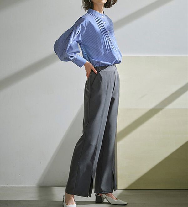 RANAN（ラナン）の「機能付センタースリットフレアーパンツ（フルレングスパンツ）」｜詳細画像