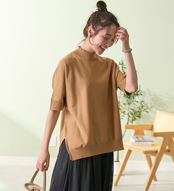 BELLUNA（ベルーナ）の「ガシガシ洗える！涼しげ夏用ドルマンニット（ニット・セーター）」｜詳細画像