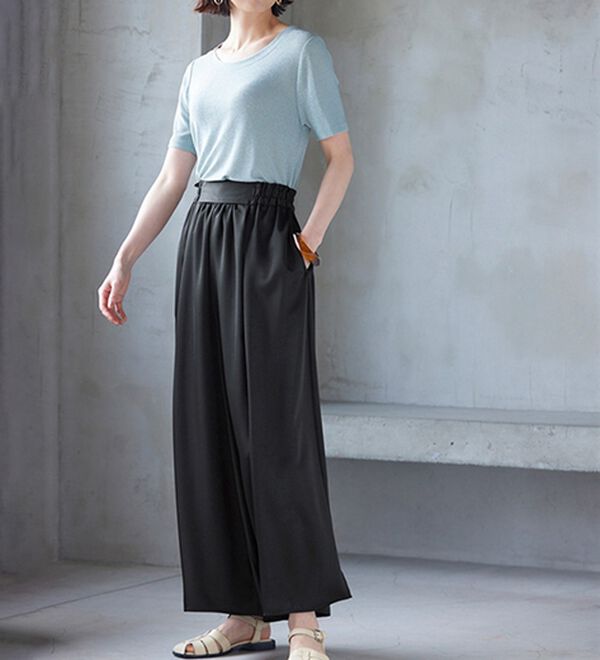 サテンワイドパンツ - ベルーナ【公式】