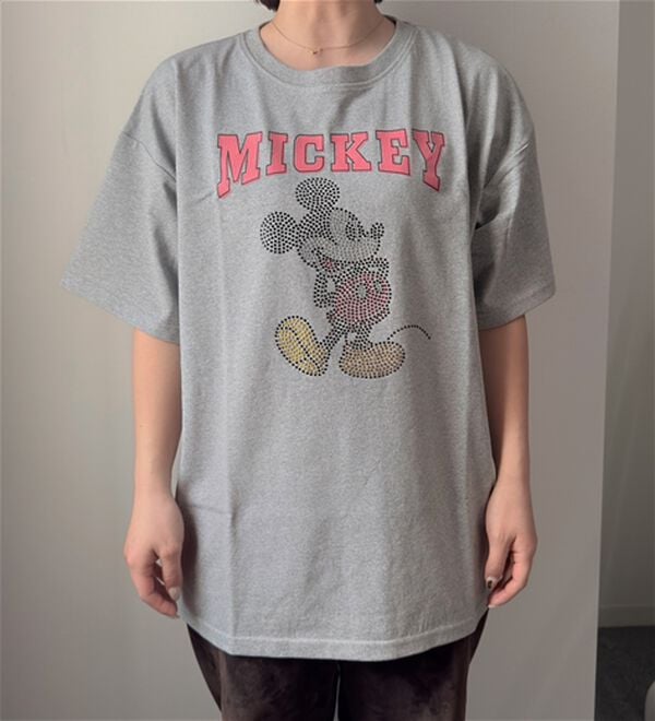 BELLUNA（ベルーナ）の「＜Disney＞【ミッキー】ラインストーンワイドシルエットTシャツ（Tシャツ）」｜詳細画像