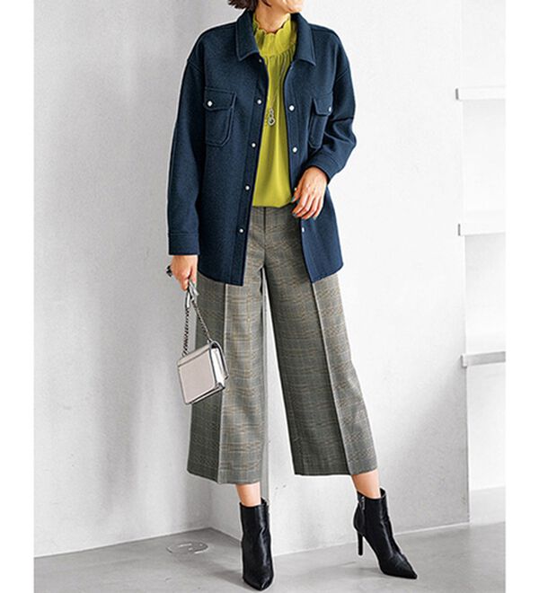 BELLUNA（ベルーナ）の「ウーリッシュ素材ワイドパンツ（ワイドパンツ・ガウチョ）」｜詳細画像