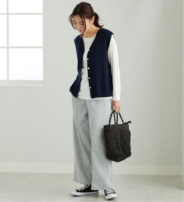 「金ボタン使いニットベスト（ベスト）」｜詳細画像