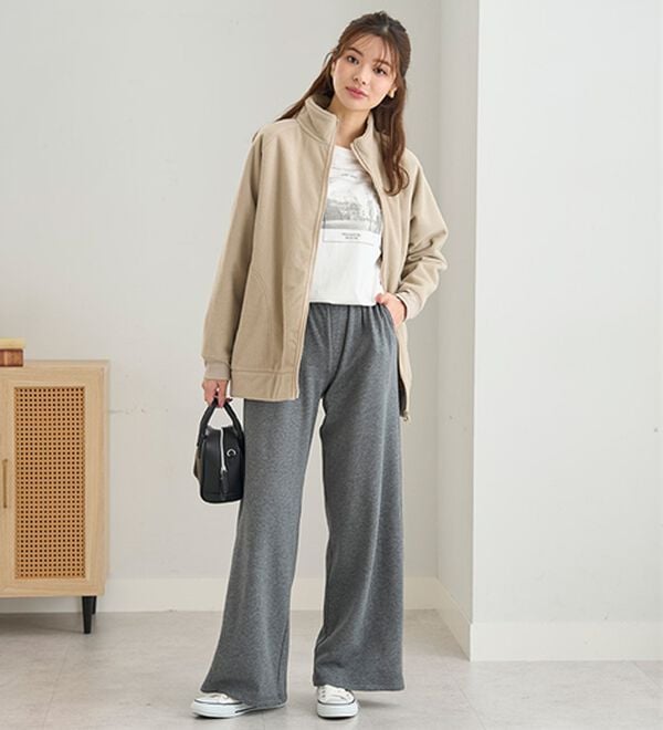 BELLUNA（ベルーナ）の「まるではく毛布！静電防止付裏ファーワイドパンツ（フルレングスパンツ）」｜詳細画像