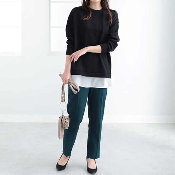 BELLUNA（ベルーナ）の「肩ボタン布帛切替チュニック（チュニック）」｜詳細画像