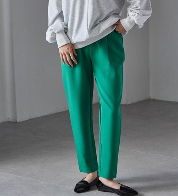 RANAN（ラナン）の「【選べる股下】美脚シルエットタックパンツ（股下６１・６５ｃｍ）（フルレングスパンツ）」｜詳細画像