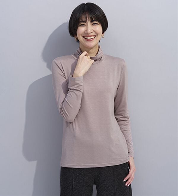 BELLUNA（ベルーナ）の「なめらかテンセル（ＴＭ）繊維ストレッチプルオーバー（カットソー）」｜詳細画像